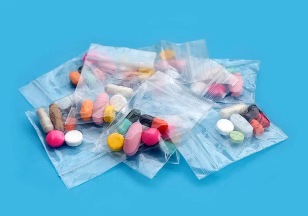 Pills in plastic pack