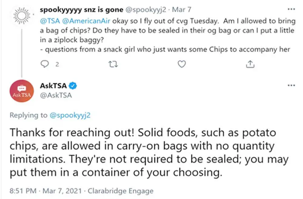 TSA Chips rules