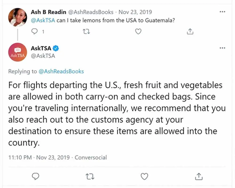 Can you take fruits on an international flight 2