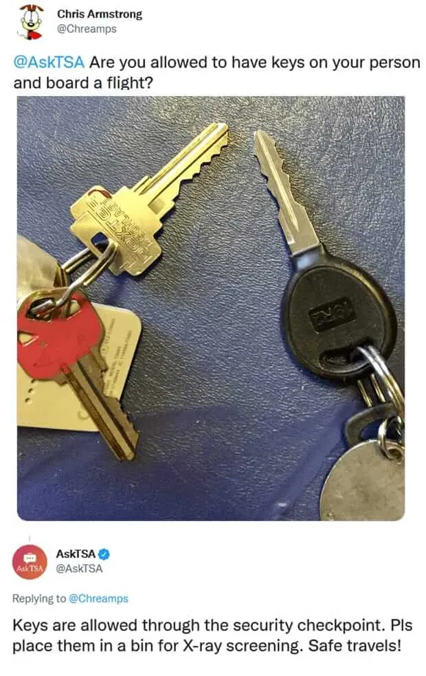 Can you bring keys on a plane 3